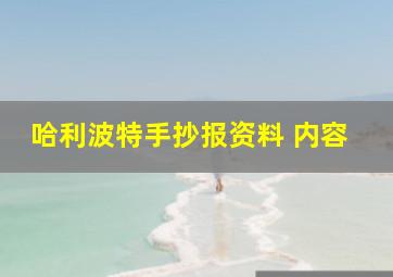 哈利波特手抄报资料 内容